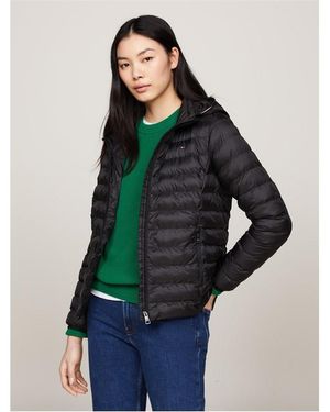 Tommy Hilfiger Lightweight Padded Global Stripe Puffer Jacket - Brown