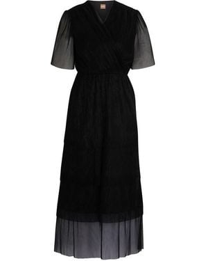 BOSS Diplissima Wrap Dress - Black