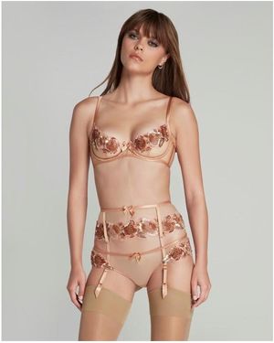 Agent Provocateur Giana Suspender - Brown