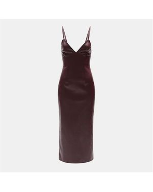 Bardot Estine Midi Strappy Plunge Bodycon Dress - Purple