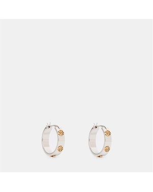 Tory Burch Hoop Earrings - Metallic
