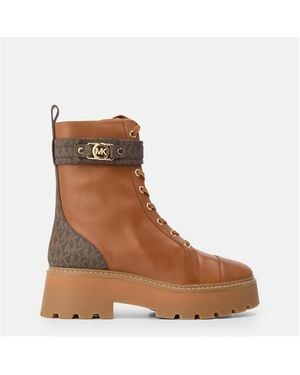 MICHAEL Michael Kors Ankle Rubber Sole Biker Boots - Brown