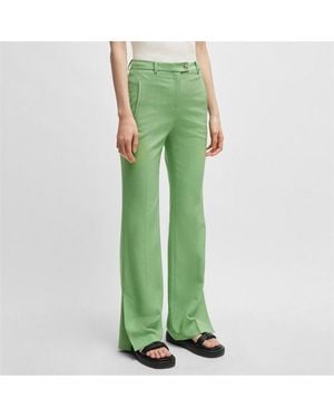 BOSS Terela Slim-Fit Flared Trousers - Green
