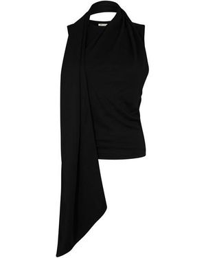 Ami Paris Short Sleeve Blouse - Black