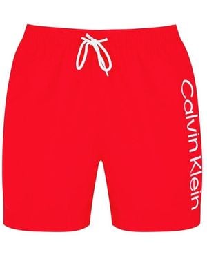 Calvin Klein Large Logo Shorts - Red