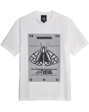 Y-3 X Neighborhood Moth Graphic T-Shirt - White