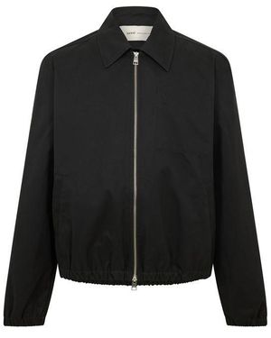 Ami Paris Embossed Harrington Jacket - Black
