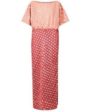 Never Fully Dressed Tilly Jacquard Maxi Dress - Blue