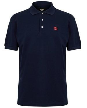 Fendi Short Sleeve Polo Shirt - Blue