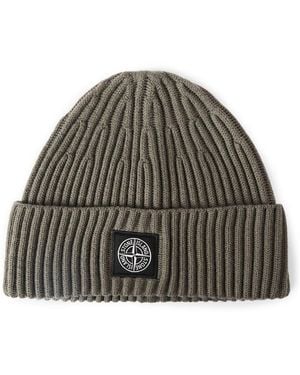 Stone Island Stone Patch Beanie Sn64 - Grey