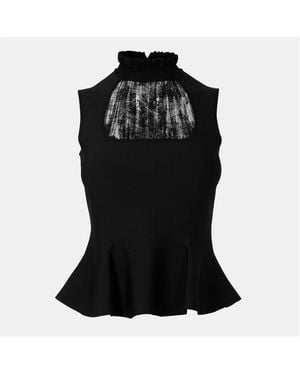 McQueen Alex Peplum Top - Black