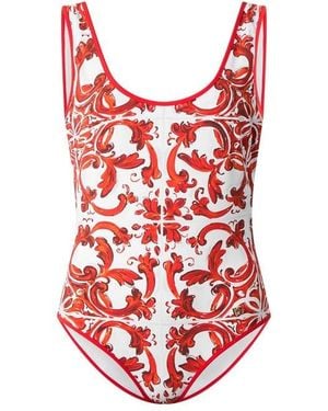 Dolce & Gabbana Dg Swimsuit Ld63 - Red