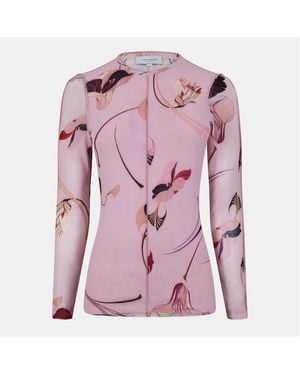 Ted Baker Fitted Mesh T-Shirt - Pink