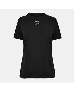 BOSS Elogo Print T-Shirt, Crystal Print T-Shirt - Black