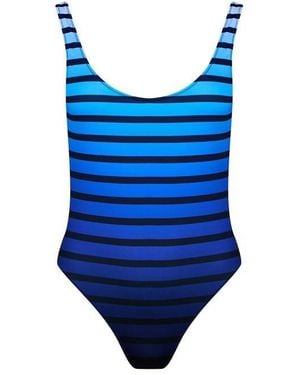 Jean Paul Gaultier Scoop Neck One-Piece Swimsuit - Blue