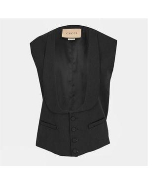 Gucci Formal Tailored Fit Waistcoat - Black