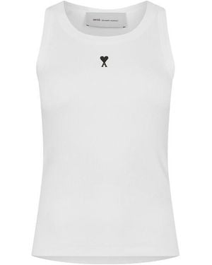Ami Paris De Caur Tank Vest - White
