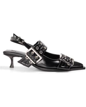 Ganni Heeled Sandals - Black