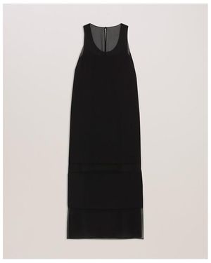Ted Baker Short Sleeve Midi Dress - Black