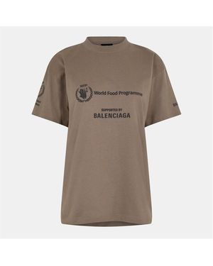Balenciaga Bal T-Shirt - Brown