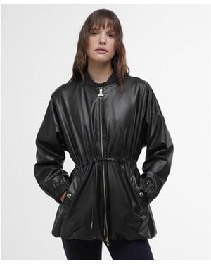 Barbour Riley Leather Jacket - Black