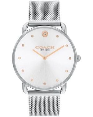 COACH Ladies Elliot Mesh Watch - Metallic