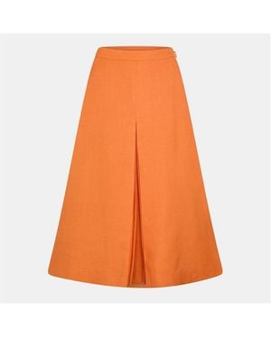 Gucci Structured Italian Midi Skirt - Orange