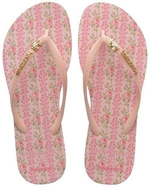 Havaianas X Loveshackfancy Slim Flip Flops - Pink