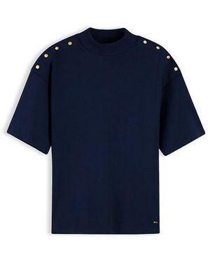 Tommy Hilfiger Tommy Gld Btn Hn Tee Ld64 - Blue