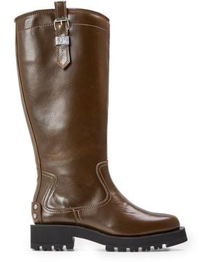 Ganni High Boot Crin Ld62 - Brown