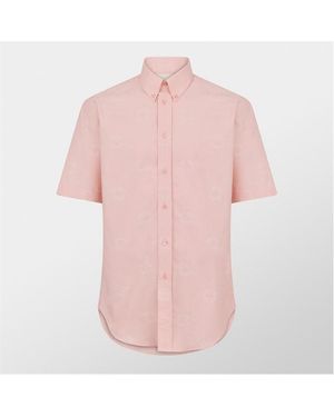 Givenchy Monogram Short Sleeve Plain Shirt - Pink
