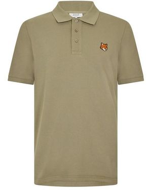 Maison Kitsuné Fox Short Sleeve Polo Shirt - Green