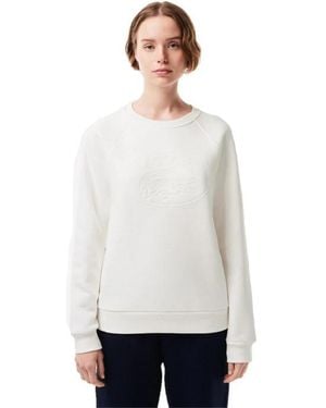 Lacoste Crew Sweatshirt - White