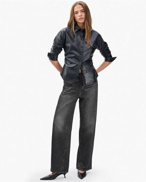 Rag & Bone Wide Leg Jeans - Black