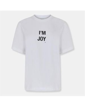 Victoria Beckham Victoria Slogan Tee Ld54 - White
