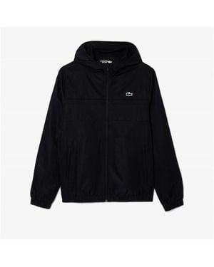 Lacoste Zipped Hooded Sport Jacket - Black