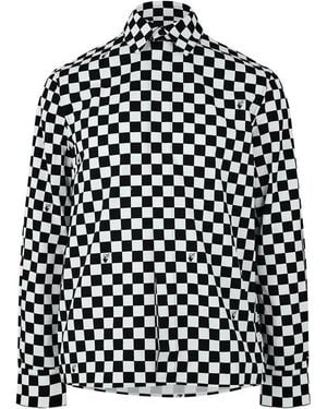 Off-White c/o Virgil Abloh Check Skate Long Sleeve Shirt - Black