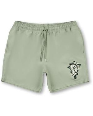 Pretty Green Aquarelle Swim Shorts - Green