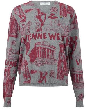 Vivienne Westwood Long-Sleeve Knit Jumper - Purple