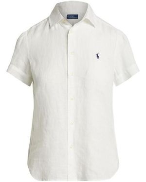 Polo Ralph Lauren Short Sleeve Plain Shirt - White