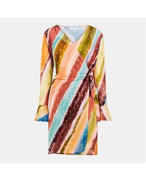 Never Fully Dressed Sunset Vienna Wrap Dress - Blue