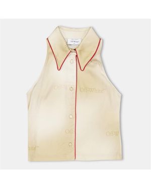 Off-White c/o Virgil Abloh Long Sleeve Dress Shirt - Natural