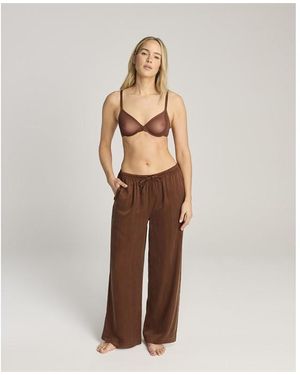 Nudea Eco-Luxe Drawstring Trouser - Brown