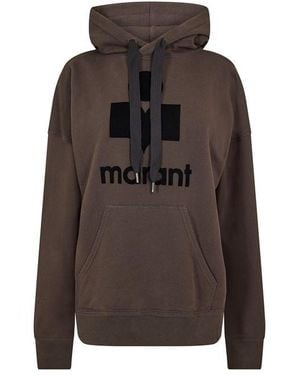 Isabel Marant Mansel Logo Hoodie - Brown