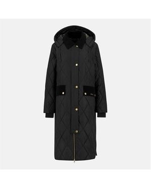 Barbour Meredith Hooded Long Sleeve Quilted Jacket - Black