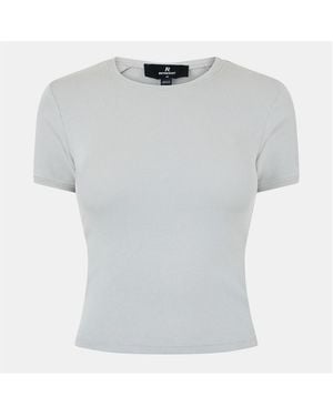 Represent Initial Fitted Baby Tee - White