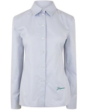 Jacquemus Long Sleeve Patterned Shirt - Blue