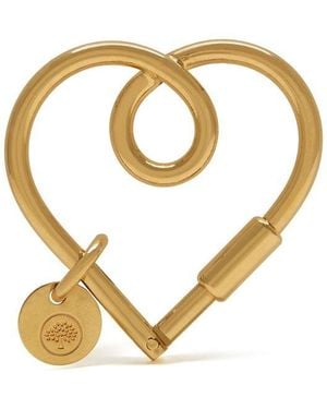 Mulberry Loop Heart Keyring - Metallic