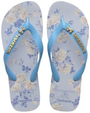 Havaianas X Loveshackfancy Flip Flops - Blue