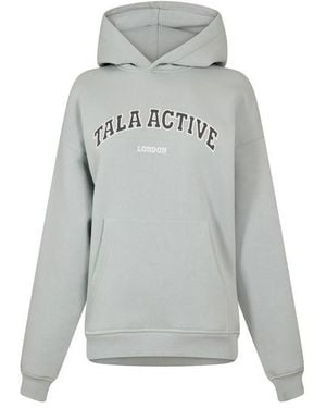 Tala Active Applique Oversized Hoodie - Grey
